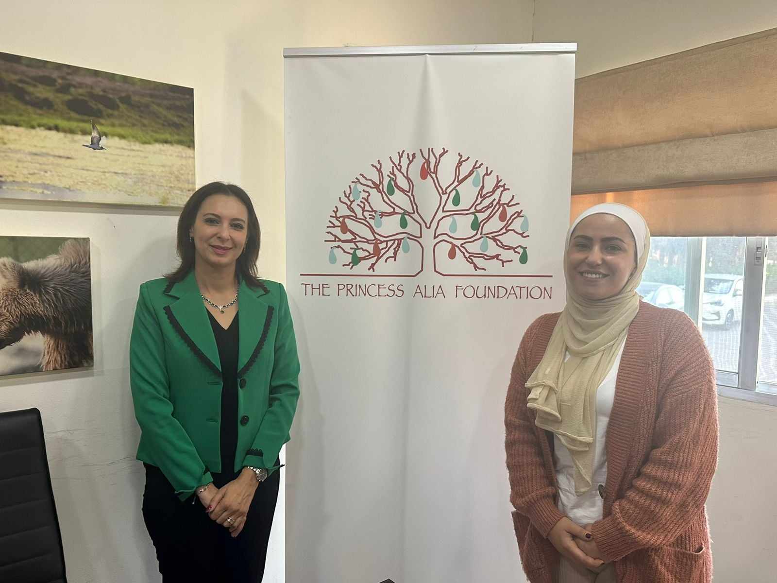 زيارة فريق مركز الأميرة بسمة لدراسات المرأة الأردنية إلى مؤسسة الأميرة عالية بنت  الحسين 