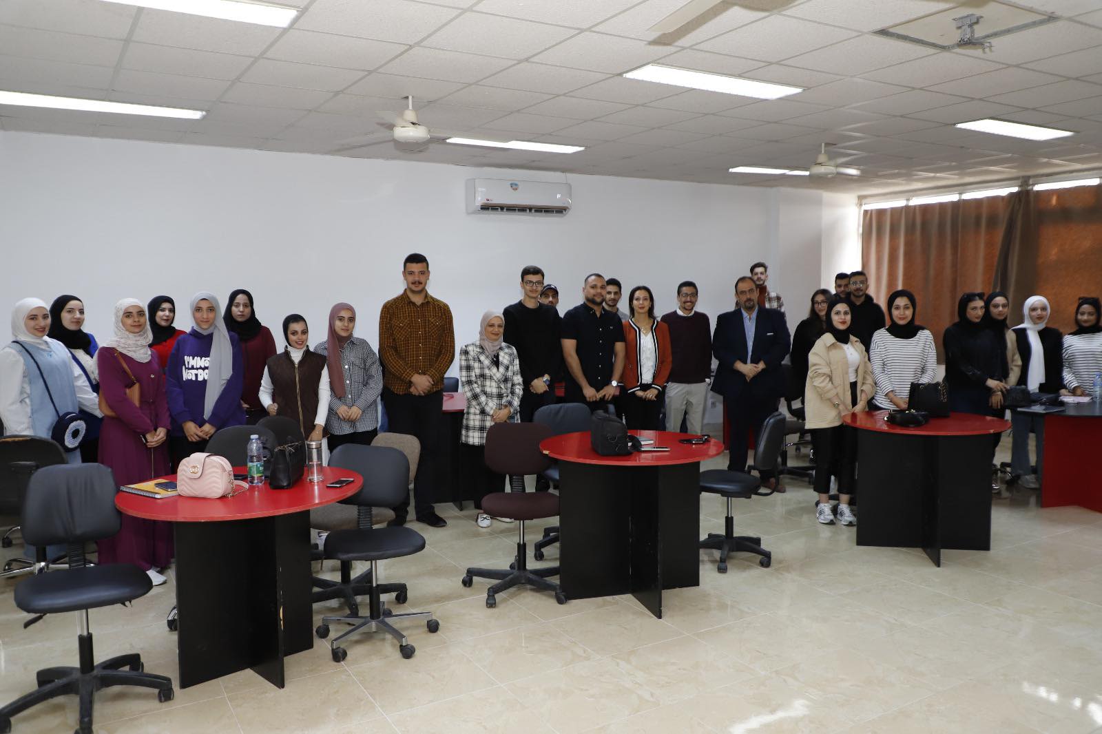 The start of the activities of the training workshop entitled “Creating Content for Social Media Pages”, launched by the Princess Basma Center for Jordanian Women’s Studies and implemented by the We Are All Jordan Youth Authority/Irbid in cooperation with